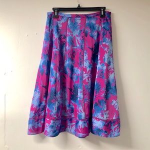 BANANA REPUBLIC Pink and Blue A-Line Skirt